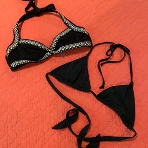 2 bathing suit tops